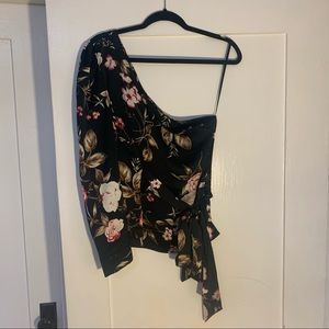 NWT One Shoulder Floral Blouse